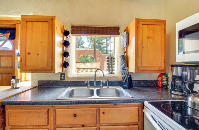 Secluded Ramah Cottage: Patios & Outdoor Fireplace