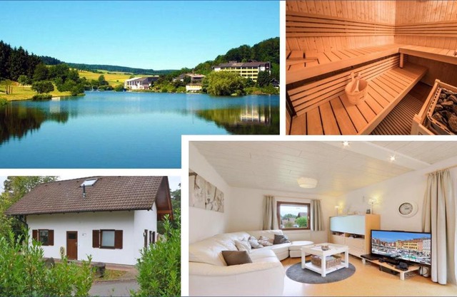 Seepark Kirchheim Ferienhaus bei Anne mit Sauna