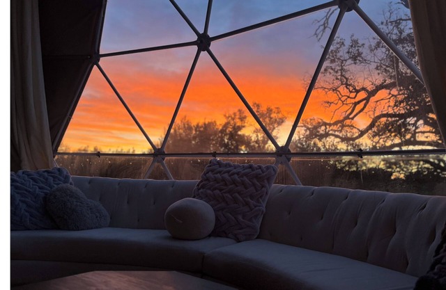 Serene Hill Country Luxury Glamping Dome - Burnet County