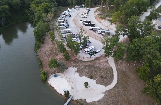 Serenity at Sunny Beach RV Resort in the quiet part of the Ozarks