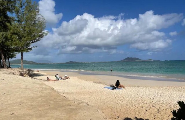 Short walk to Kailua Beach across the street-Quiet AC's-Lg. Kitchen-Patio-Grill