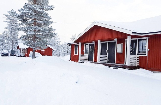 Ski hut near Sälen in a mountain settlement on the ski slope