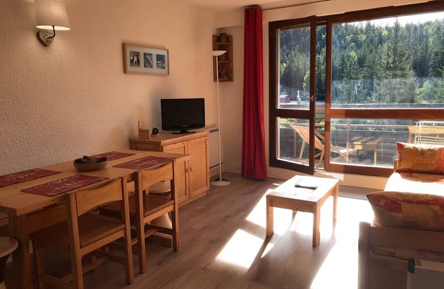 Estudio encantador en Corrençon-en-Vercors: acceso directo a pistas, balcón y vistas al sur