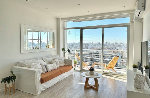 skyline piso 20! Pasos de Palermo 2 BR amenities. estadio Movistar