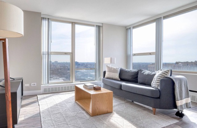 Sleek Edgewater 1BR w/ Gym, Deck & Lounge, nr L, by Blueground