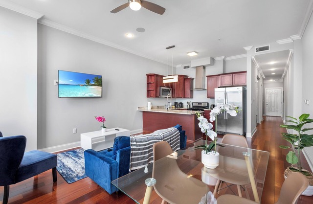 Sleek Residence with Rooftop Pool, Gym, and Concierge Service