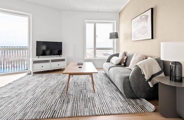 Sleek Valby 2BR w/ W/D, Office & Balcony, nr Grønttorvet, by Blueground