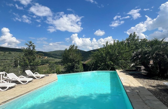 Sleeping in a Tuscan olive oil mill with a swimming pool