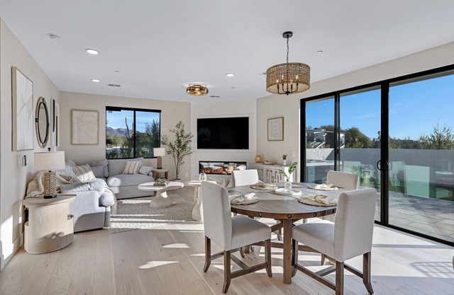 New, Sophisticated and a designer home w/ mountain views, hot tub, WiFi & more!