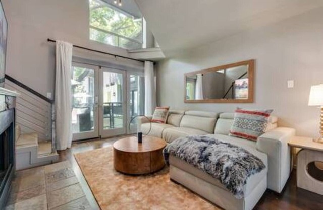 Sophisticated urban loft with king suite, resort pool, and secured parking.