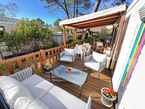 Sous les pins du Bassin - Mobile Home avec jardin