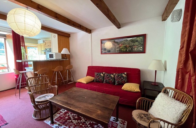 Apartamento T2 sur, a pie de pistas, 6 pers, Guardaskis
