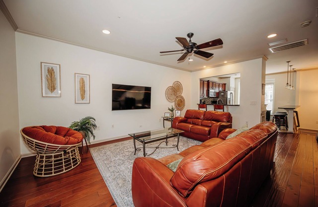 Spacious 4-bedroom townhome in charming Cary with WiFi, AC