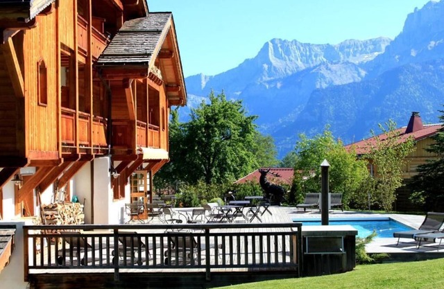 Un acogedor chalet frente al Mont Blanc!
