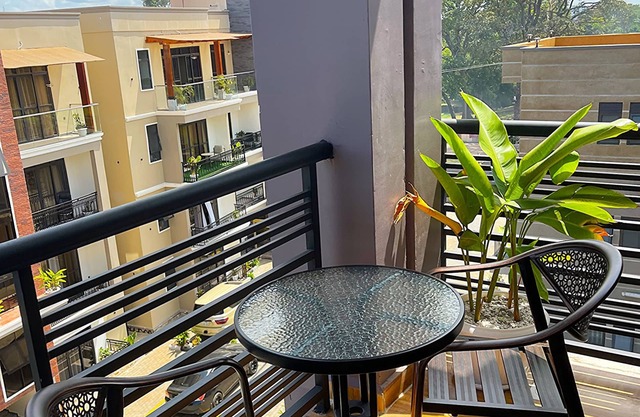 Spacious luxury one-bedroom apartment locatedin a calm environment with WiFi, AC