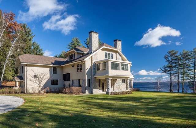 Spacious Luxury Retreat on Sebago Lake: Elegant Home with Private Dock and
