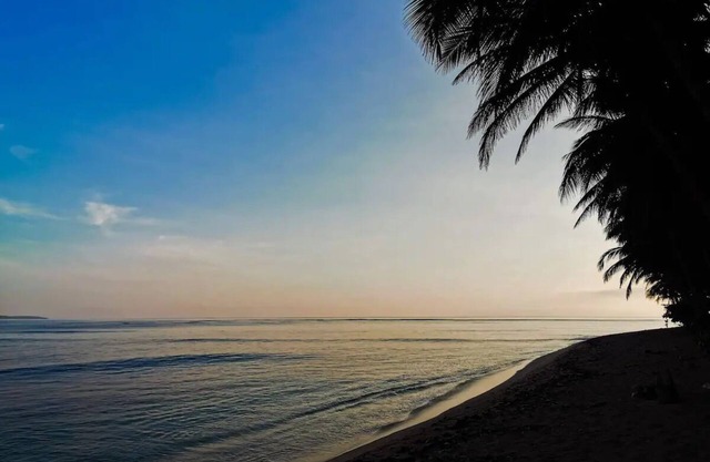 Spacious native style house right on your own secluded beach.