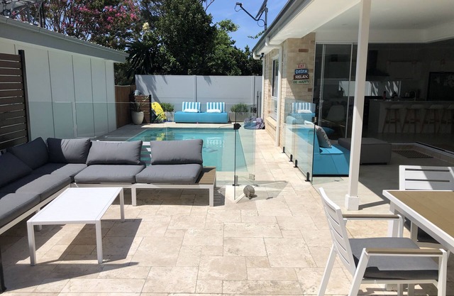Casa de playa familiar de estilo resort espaciosa