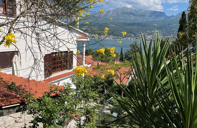 Spacious two story accommodation in a beautiful villa with sea & mountain views
