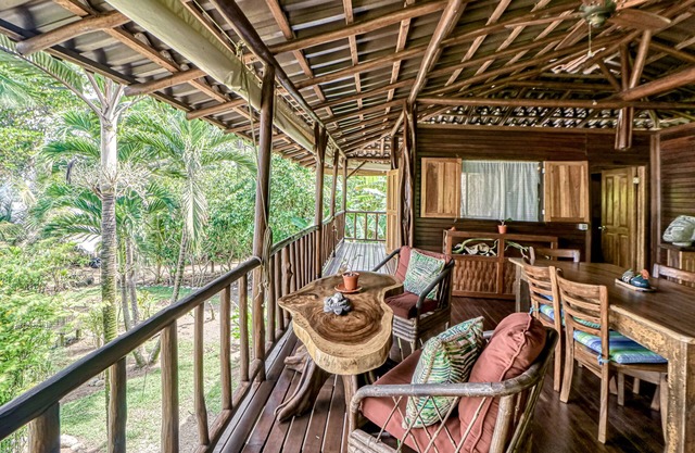 Spectacular beachfront & tropical home with a shared pool, W/D, lanai, hammock
