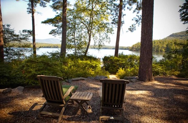 Squam Lake, espectaculares vistas a la montaña, Retiro de vacaciones perfecto.