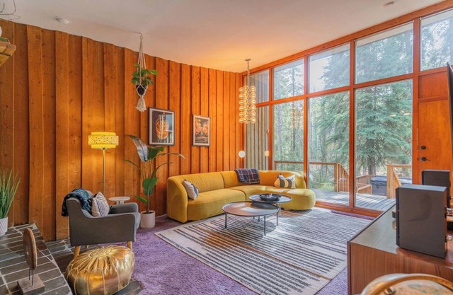 Star-Shaped Midcentury Modern Aurora Retreat + Hot Tub + Game Room