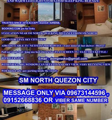 Staycation grass residences sm north qc