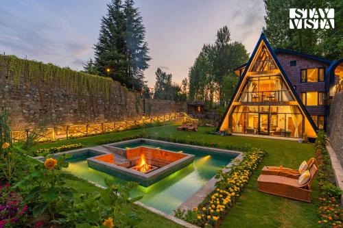 StayVista at Alpha and Peek a boo with Lawn, BBQ, Aframe and Bonfire