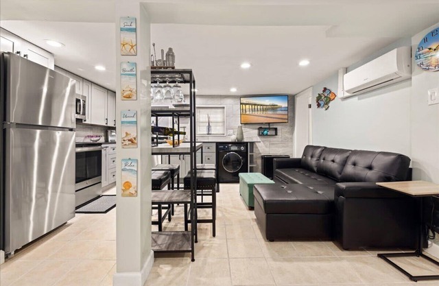 Steps to Beach! Modern Garden Apt w/ Patio