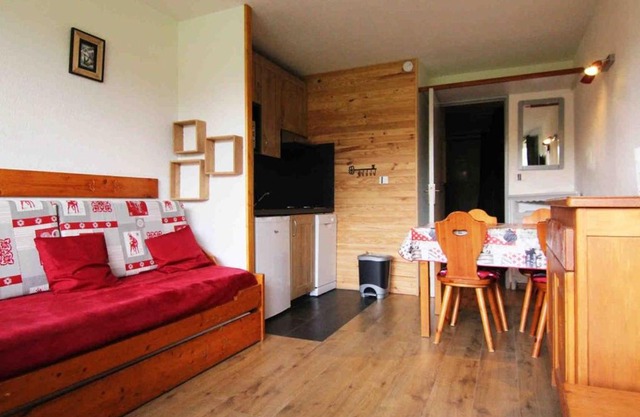 Studio 5 pers. lumineux à 100m des pistes avec balcon, casier à skis et animaux acceptés - FR-1-405-51