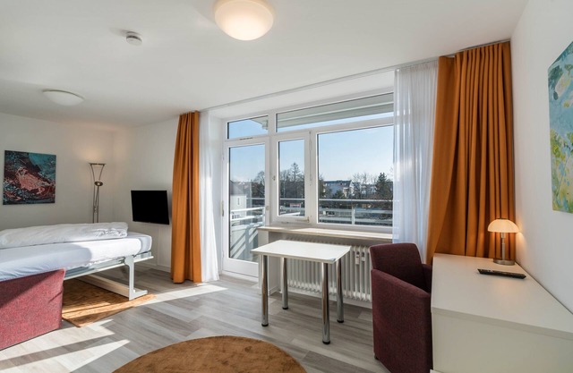 Apartamento estudio "Huber Living Single 101" con balcón y Wi-Fi