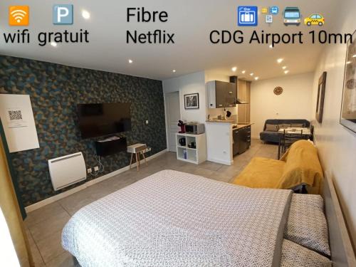 Studio Autonome Cosy à Paris CDG