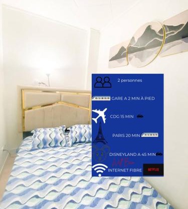 Studio près de Paris Aeroport CDG 2 minutes de la gare