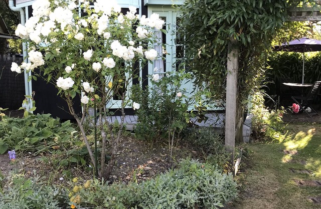 Estudio ubicado en hermosos jardines de cabañas inglesas