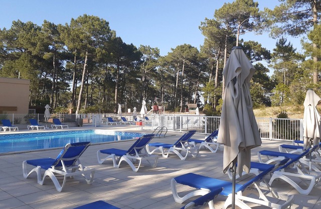 Studio T2, Carcans Maubuisson, Terraza, Piscina cerca de Lacanau