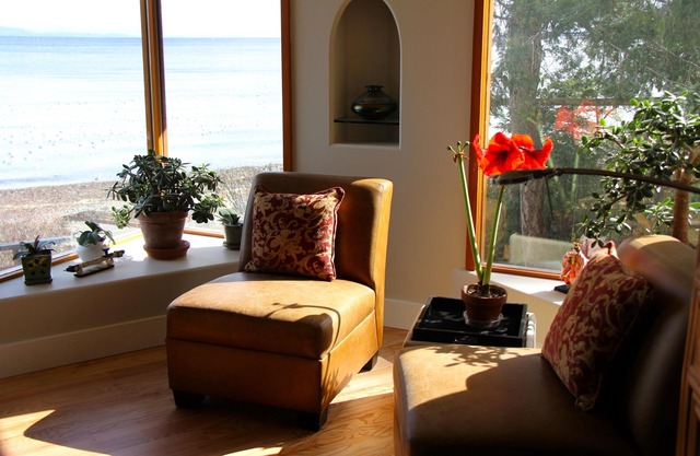 Impresionante vista al mar desde su bañera de hidromasaje privada, Qualicum Bay