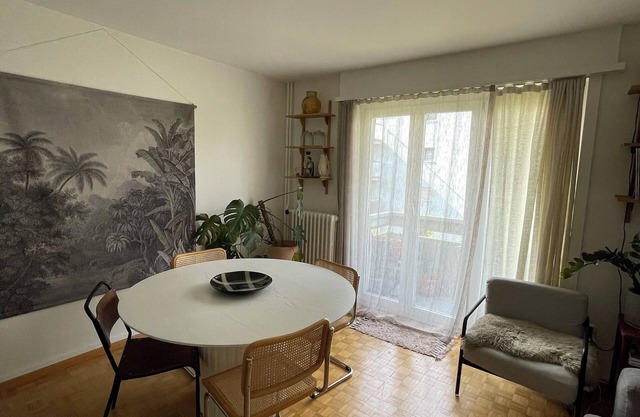 Stylish 2-Bedroom Flat w/ Living Room, Balcony & Workspace in Zürich