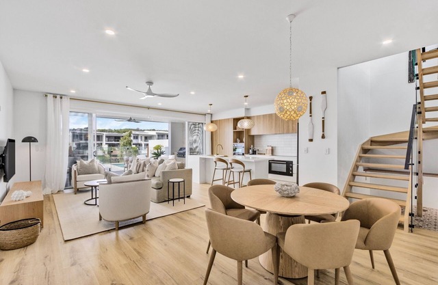 Stylish 4-Bed Waterfront Home with Private Pool