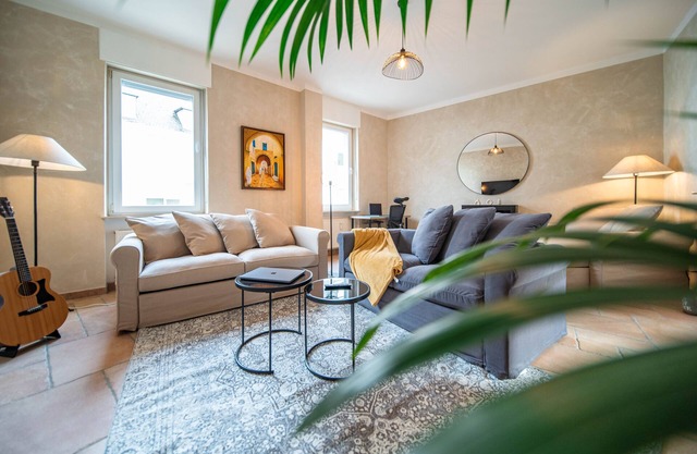 Stylish Family-Sized Apartment by the Rhine River