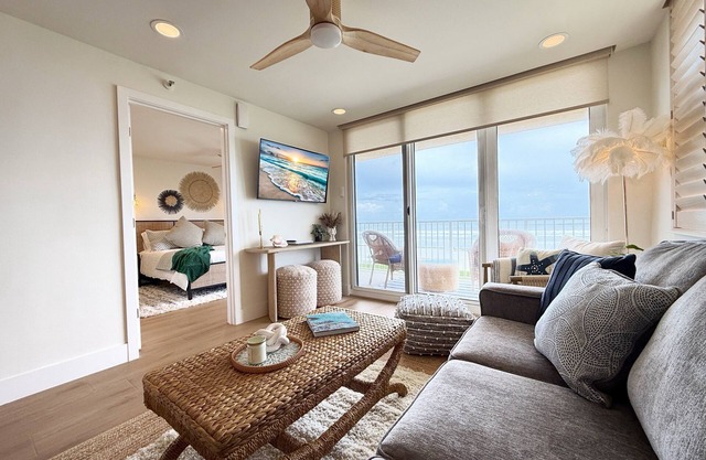 Stylish Oceanfront Corner Condo Steps to Beach & Flagler Ave Fun