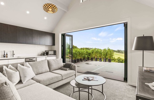 Stylish Space with a Green Rural outlook peaking to the Mangawhai Sand Dunes and