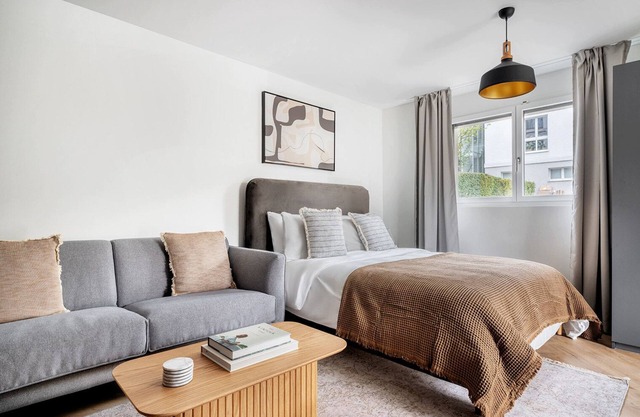 Stylish Wiedikon Studio w/ Storage Room & W/D, nr Market, by Blueground