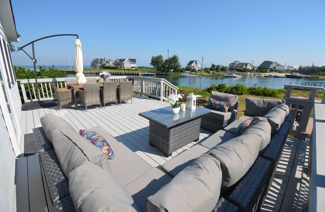 Beach House with private beach and 30ft boat dock.