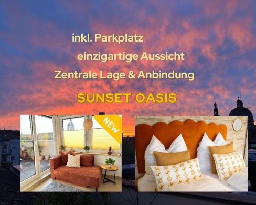 Sunset Oasis, Dachterrasse mit Ausblick, Tiefgarage, Nähe Bahnhof, WLAN