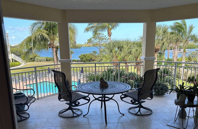 Sunset views of Gulf and Casey Key at Osprey Marina Condominiums