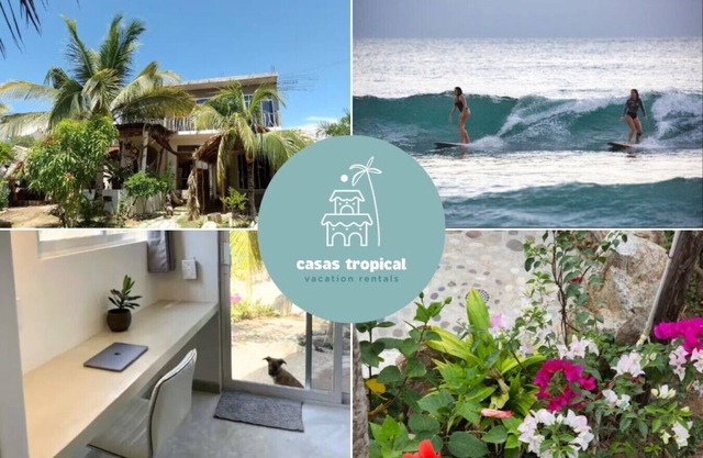 Surf Studio with Desk & Kitchen – Walk to Waves