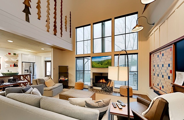 Sutton Knob home with fireplace, central AC, full kitchen, & loft - dog-friendly