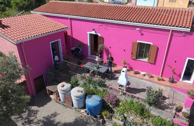 Svens-Chalet Budoni for 8 persons sea view, garden, 2 fireplaces, 3 Doubleroom