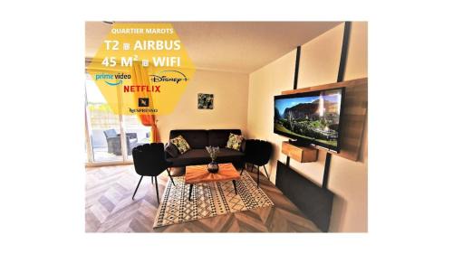 T2 Cosy ₪ Residence Securise ₪ Airbus ₪ Piscine