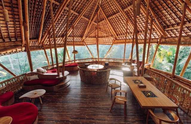 Temple House 3bds Eco Bamboo House Pool River View